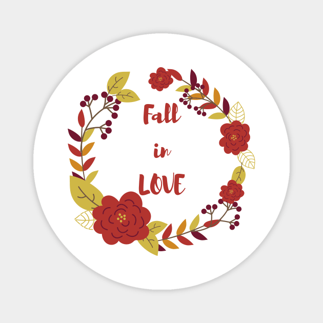 Fall in Love Magnet by Ken Adams Store